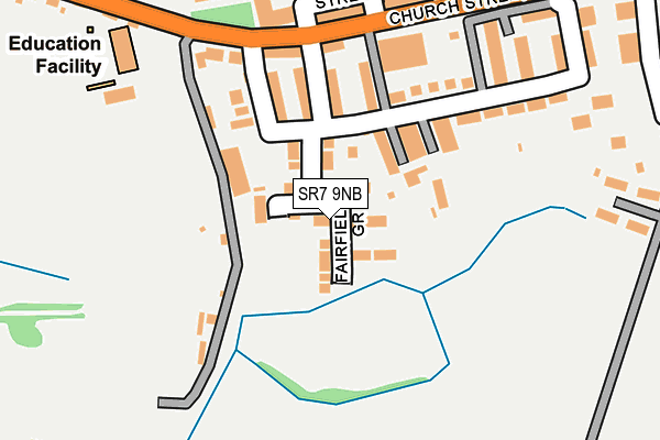 SR7 9NB map - OS OpenMap – Local (Ordnance Survey)