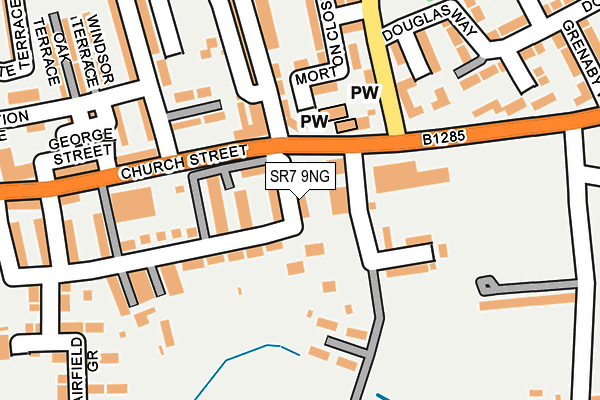 SR7 9NG map - OS OpenMap – Local (Ordnance Survey)