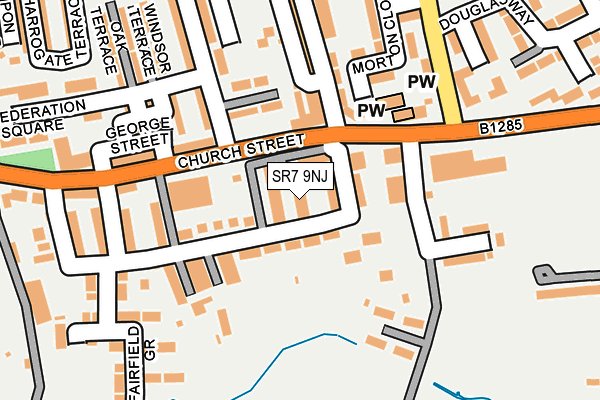 SR7 9NJ map - OS OpenMap – Local (Ordnance Survey)