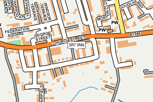 SR7 9NN map - OS OpenMap – Local (Ordnance Survey)