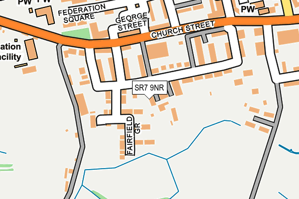 SR7 9NR map - OS OpenMap – Local (Ordnance Survey)