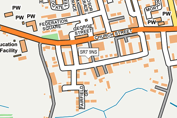 SR7 9NS map - OS OpenMap – Local (Ordnance Survey)
