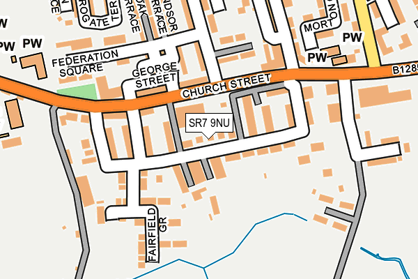 SR7 9NU map - OS OpenMap – Local (Ordnance Survey)