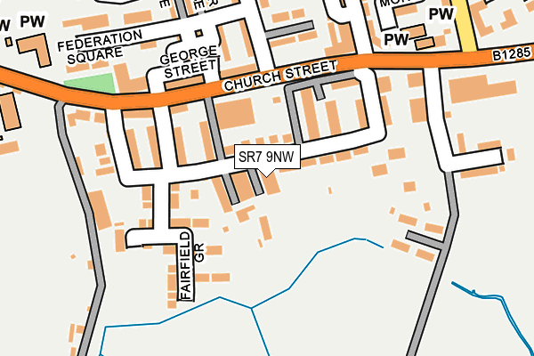 SR7 9NW map - OS OpenMap – Local (Ordnance Survey)