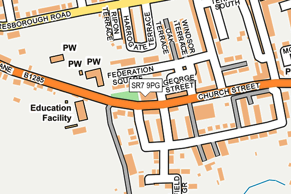 SR7 9PG map - OS OpenMap – Local (Ordnance Survey)