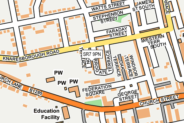 SR7 9PN map - OS OpenMap – Local (Ordnance Survey)