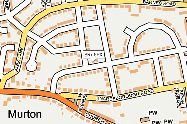 SR7 9PX map - OS OpenMap – Local (Ordnance Survey)