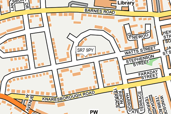 SR7 9PY map - OS OpenMap – Local (Ordnance Survey)