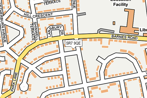 SR7 9QE map - OS OpenMap – Local (Ordnance Survey)