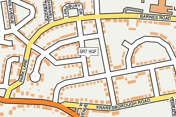 SR7 9QF map - OS OpenMap – Local (Ordnance Survey)