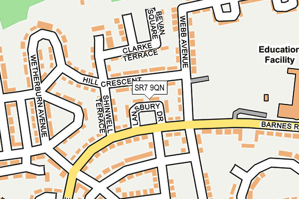 SR7 9QN map - OS OpenMap – Local (Ordnance Survey)