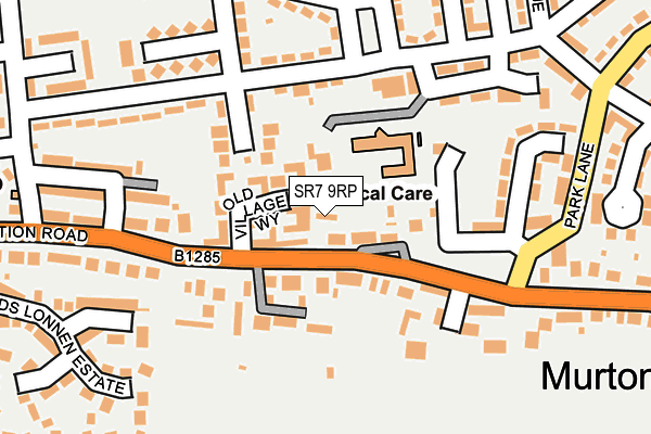 SR7 9RP map - OS OpenMap – Local (Ordnance Survey)