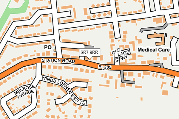 SR7 9RR map - OS OpenMap – Local (Ordnance Survey)