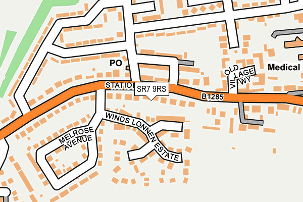 SR7 9RS map - OS OpenMap – Local (Ordnance Survey)