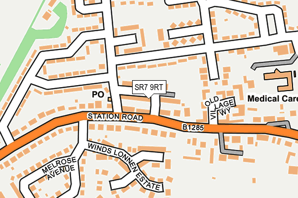 SR7 9RT map - OS OpenMap – Local (Ordnance Survey)