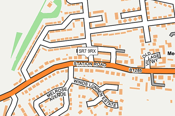 SR7 9RX map - OS OpenMap – Local (Ordnance Survey)