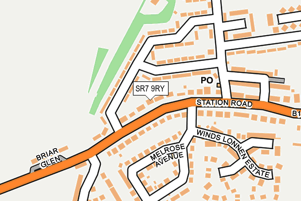 SR7 9RY map - OS OpenMap – Local (Ordnance Survey)