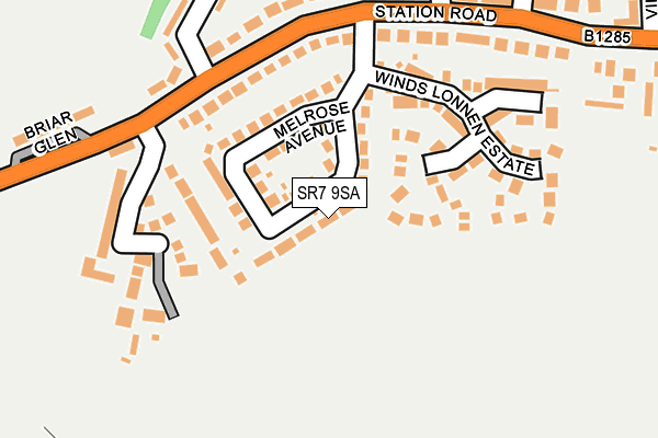 SR7 9SA map - OS OpenMap – Local (Ordnance Survey)