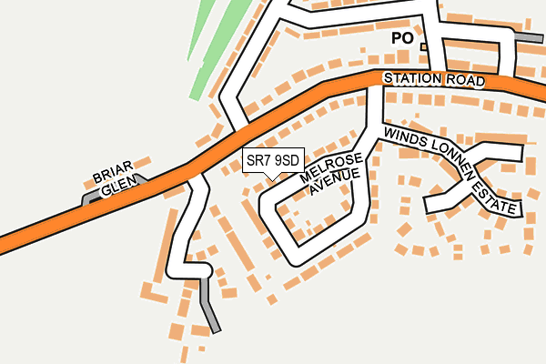 SR7 9SD map - OS OpenMap – Local (Ordnance Survey)