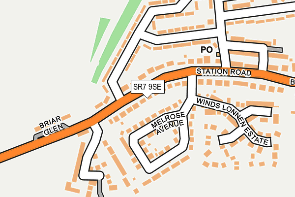 SR7 9SE map - OS OpenMap – Local (Ordnance Survey)