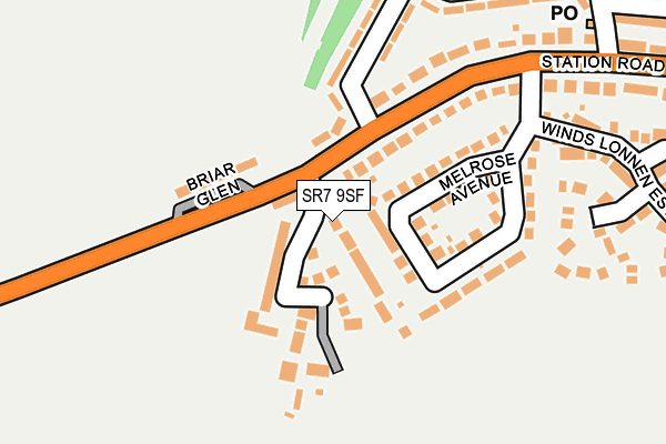 SR7 9SF map - OS OpenMap – Local (Ordnance Survey)