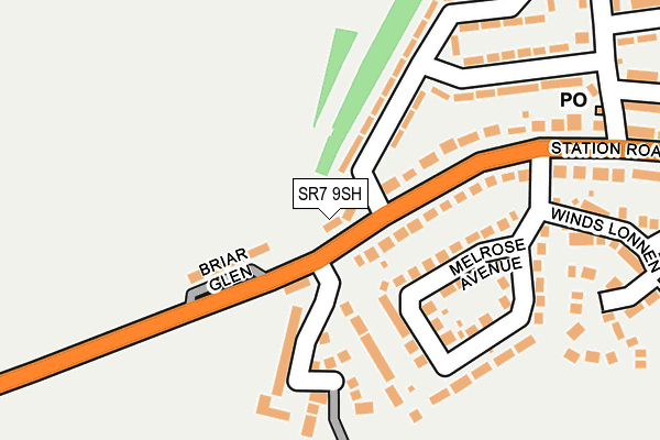 SR7 9SH map - OS OpenMap – Local (Ordnance Survey)