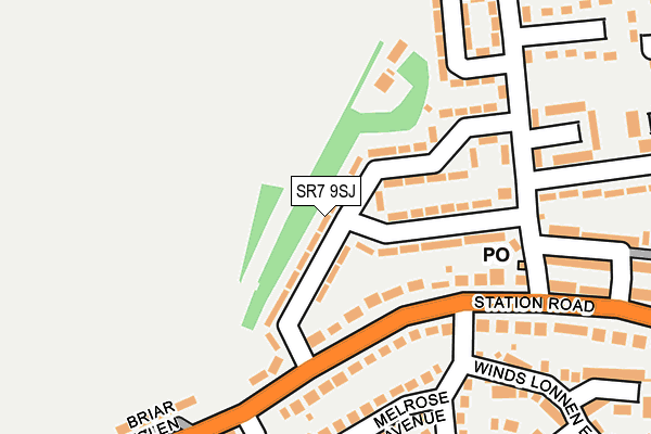 SR7 9SJ map - OS OpenMap – Local (Ordnance Survey)