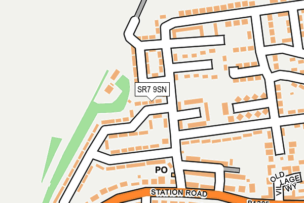 SR7 9SN map - OS OpenMap – Local (Ordnance Survey)