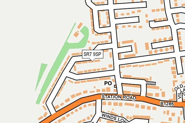 SR7 9SP map - OS OpenMap – Local (Ordnance Survey)