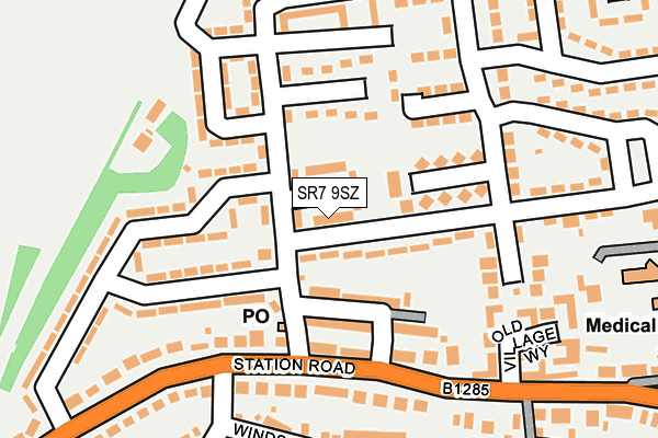 SR7 9SZ map - OS OpenMap – Local (Ordnance Survey)