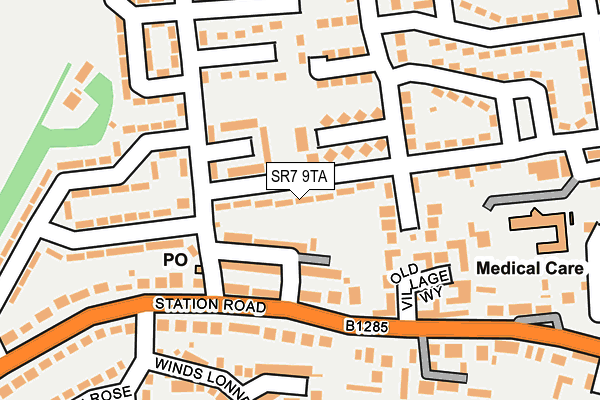 SR7 9TA map - OS OpenMap – Local (Ordnance Survey)