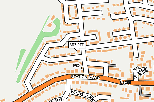 SR7 9TD map - OS OpenMap – Local (Ordnance Survey)