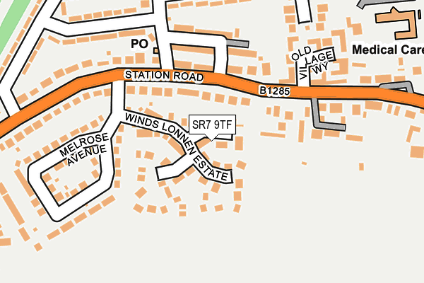 SR7 9TF map - OS OpenMap – Local (Ordnance Survey)