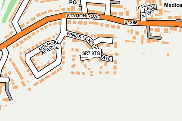 SR7 9TG map - OS OpenMap – Local (Ordnance Survey)