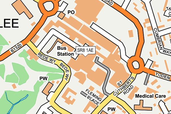 SR8 1AE map - OS OpenMap – Local (Ordnance Survey)