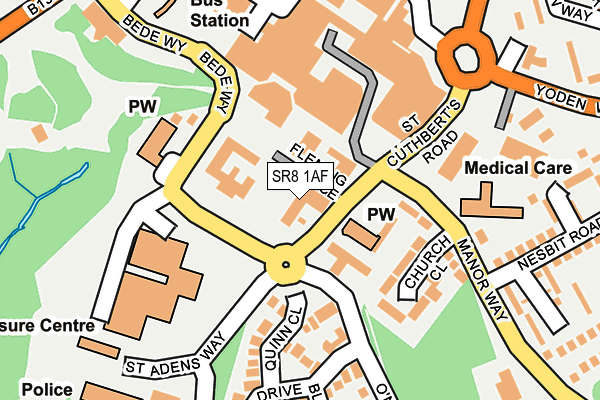 SR8 1AF map - OS OpenMap – Local (Ordnance Survey)