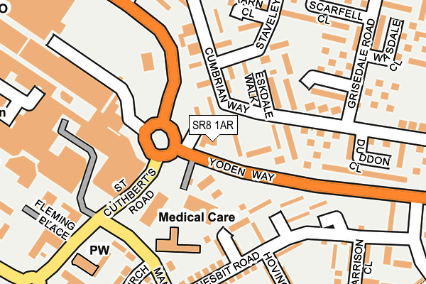 SR8 1AR map - OS OpenMap – Local (Ordnance Survey)