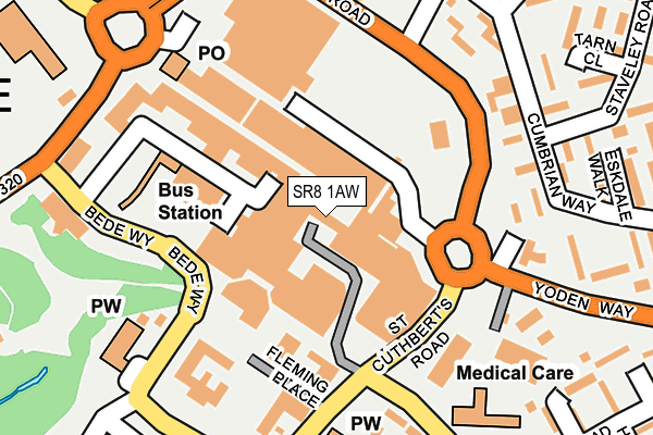 SR8 1AW map - OS OpenMap – Local (Ordnance Survey)