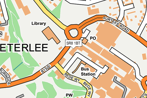 SR8 1BT map - OS OpenMap – Local (Ordnance Survey)