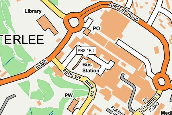 SR8 1BU map - OS OpenMap – Local (Ordnance Survey)