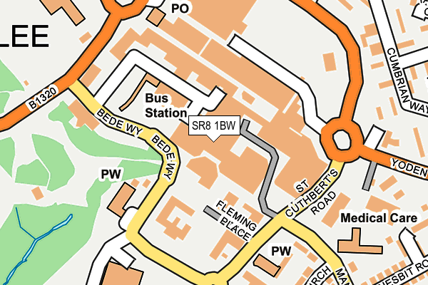 SR8 1BW map - OS OpenMap – Local (Ordnance Survey)