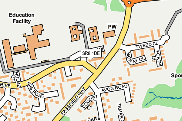 SR8 1DE map - OS OpenMap – Local (Ordnance Survey)