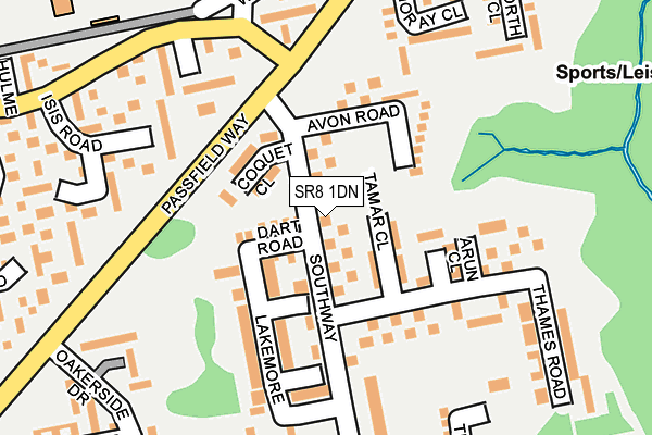 SR8 1DN map - OS OpenMap – Local (Ordnance Survey)