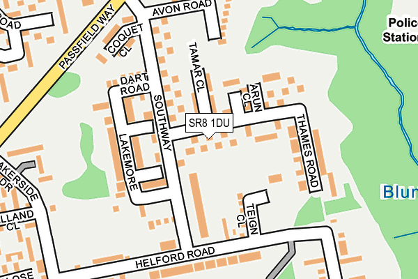SR8 1DU map - OS OpenMap – Local (Ordnance Survey)