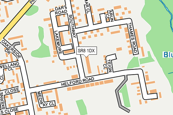 SR8 1DX map - OS OpenMap – Local (Ordnance Survey)
