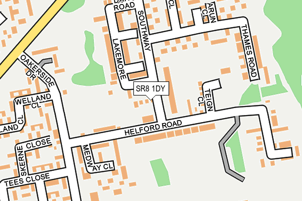 SR8 1DY map - OS OpenMap – Local (Ordnance Survey)