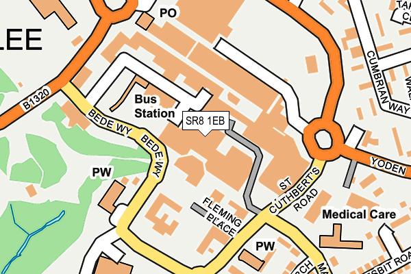 SR8 1EB map - OS OpenMap – Local (Ordnance Survey)