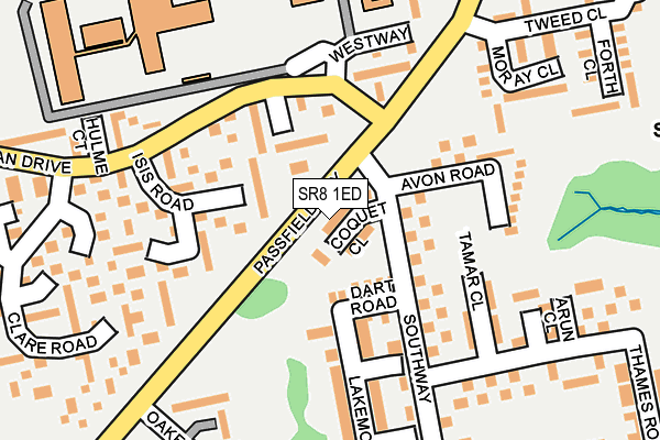 SR8 1ED map - OS OpenMap – Local (Ordnance Survey)