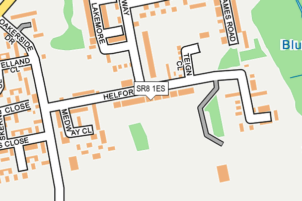 SR8 1ES map - OS OpenMap – Local (Ordnance Survey)
