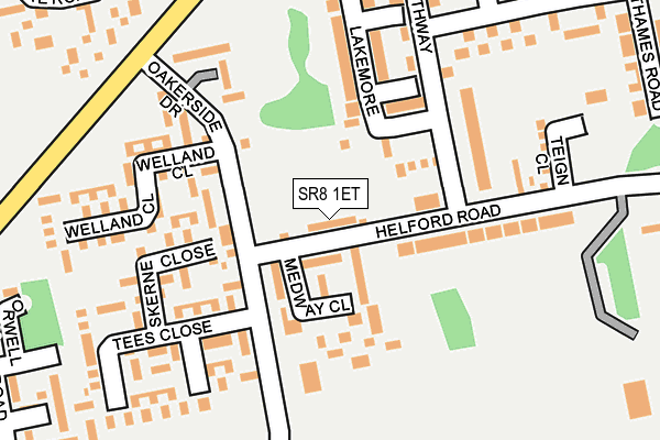SR8 1ET map - OS OpenMap – Local (Ordnance Survey)